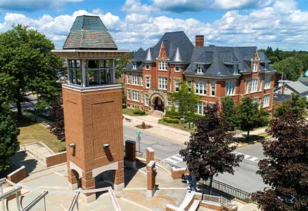 Aerial view of PennWest Clarion