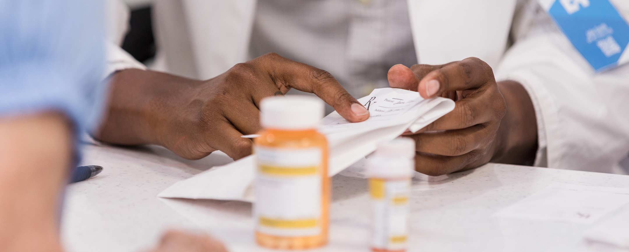 Pharmacists reviewing a prescription