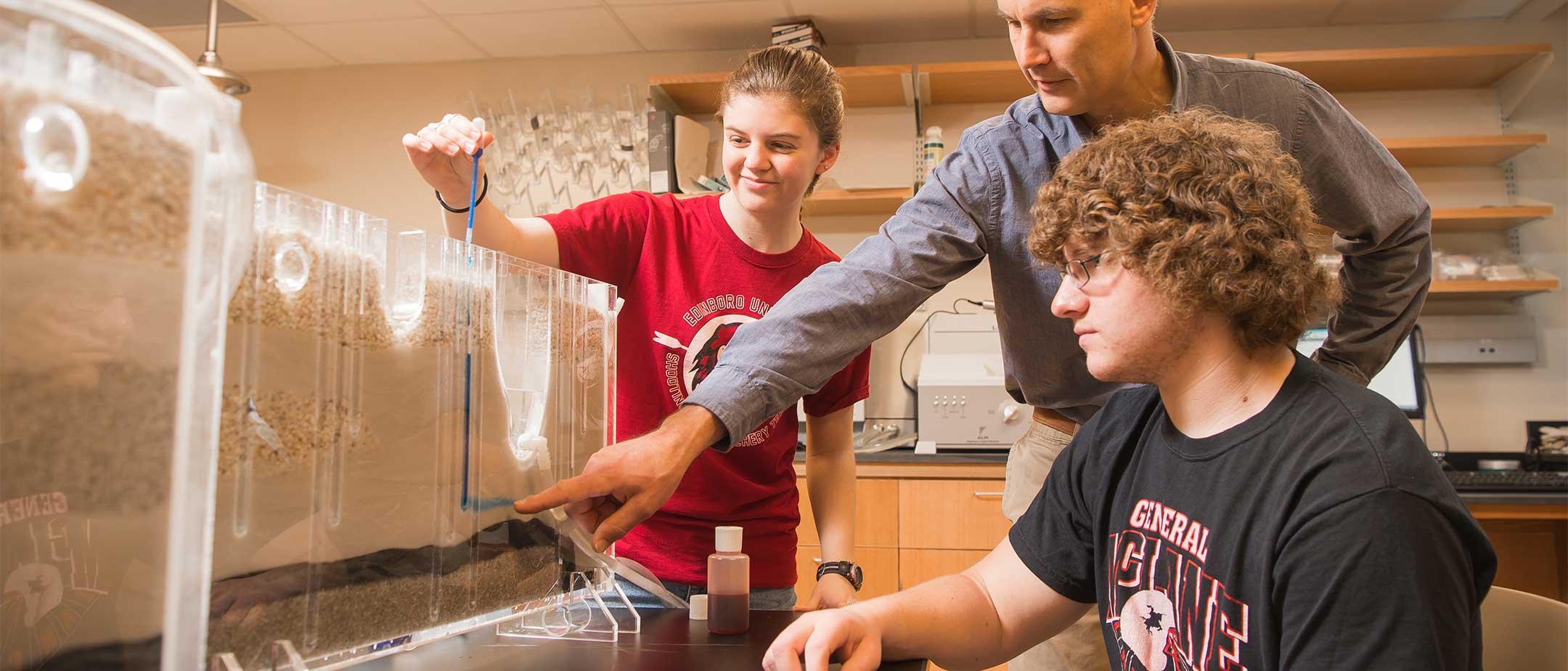 Students in a geology class