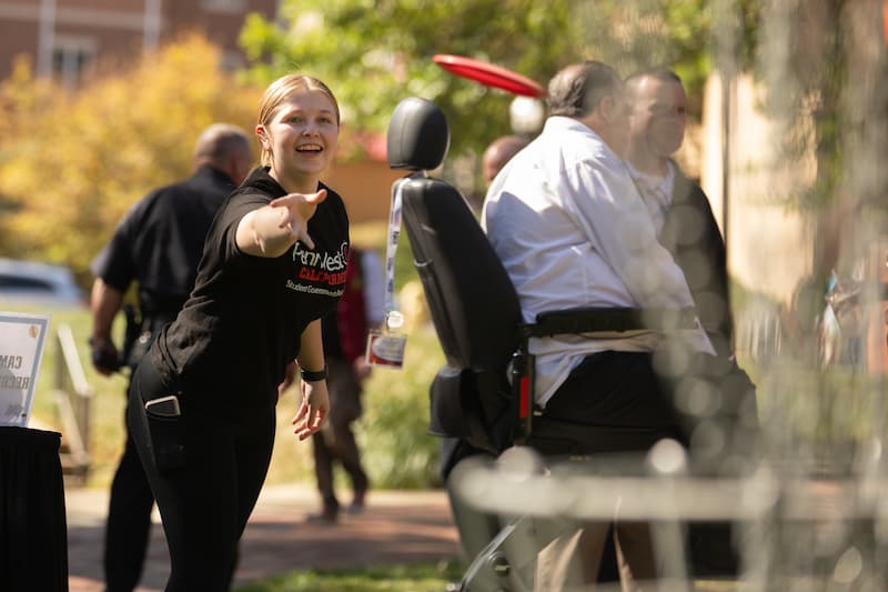 University students walking