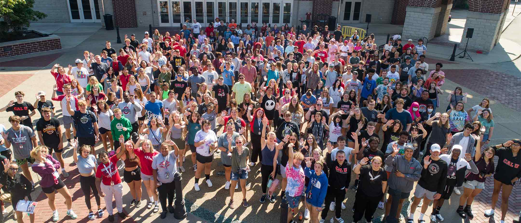 Group of students standing outside