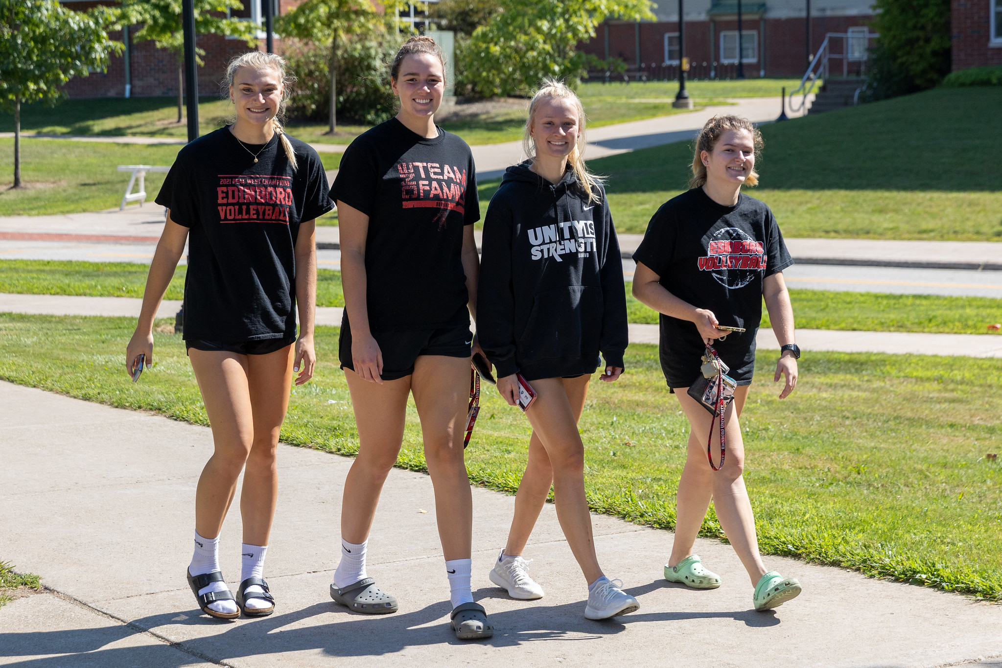 Athletes walking at PennWest California