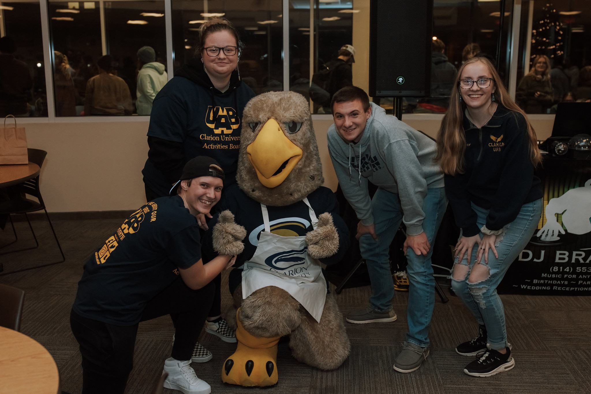 Members of Clarion UAB enjoying breakfast at midnight