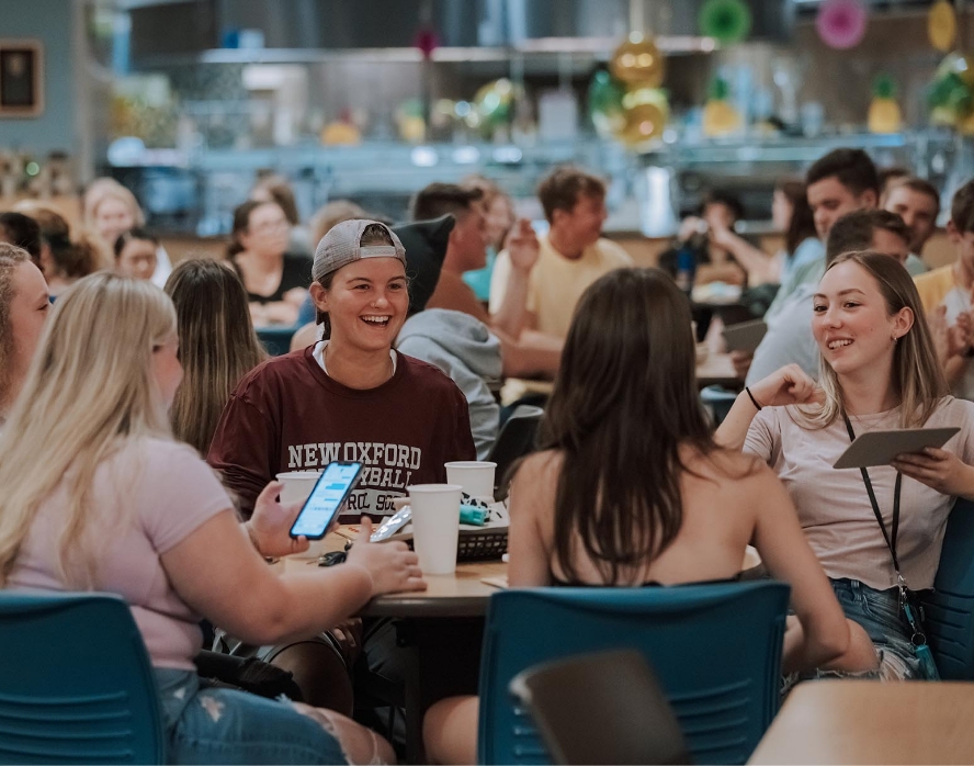 Edinboro Students Enjoying a Meal