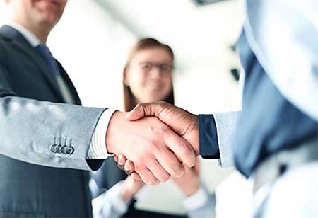 Business people shaking hands