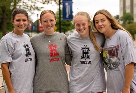 Students from a soccer camp