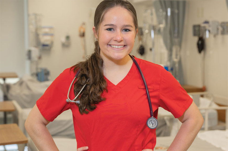 Kaley Berger in the nursing program