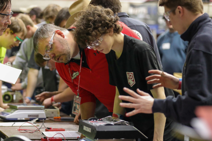 Students at the BotsIQ finals