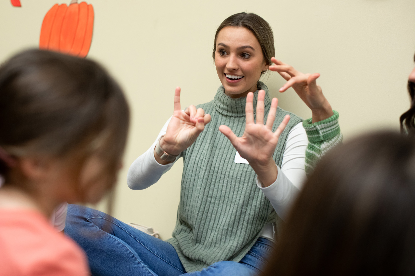 A teaching student at Pennsylvania Western University (PennWest)