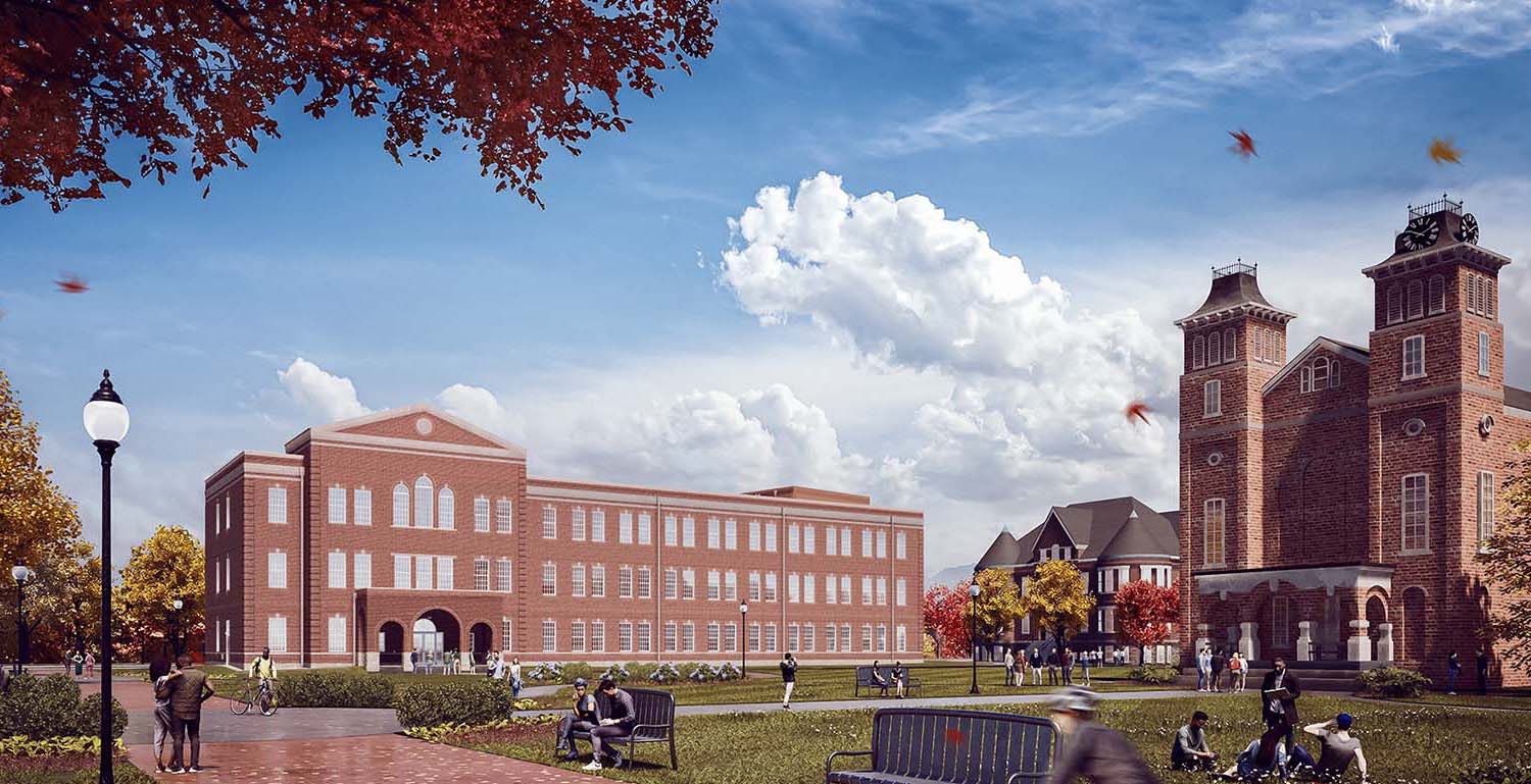 Exterior rendering of the new science building