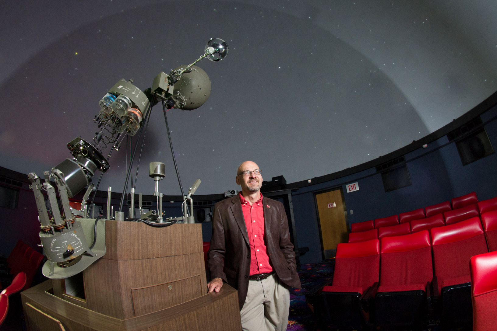 Dr. David Hurd in Edinboro's Planetarium